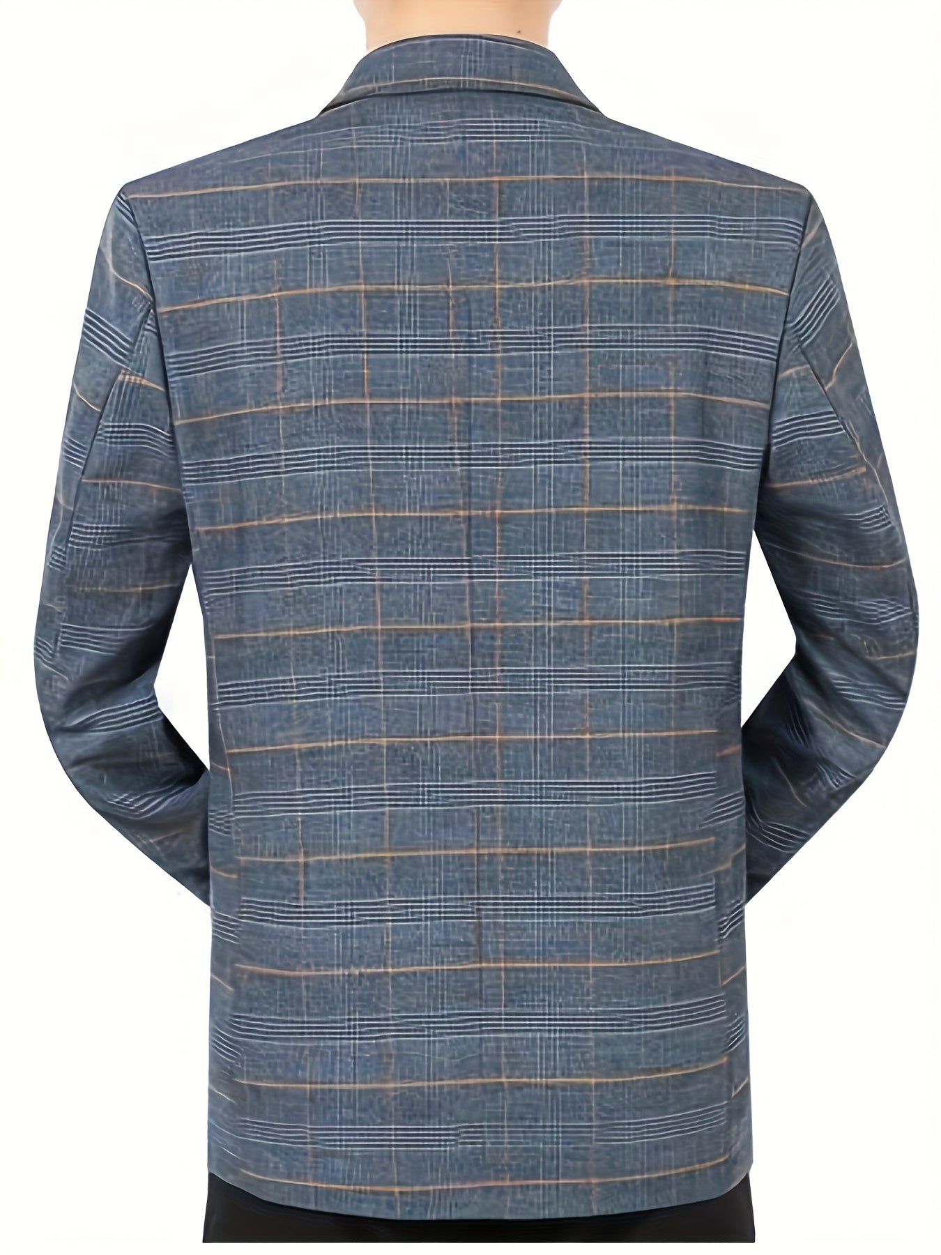 Men’s Check Two-Button Blazer