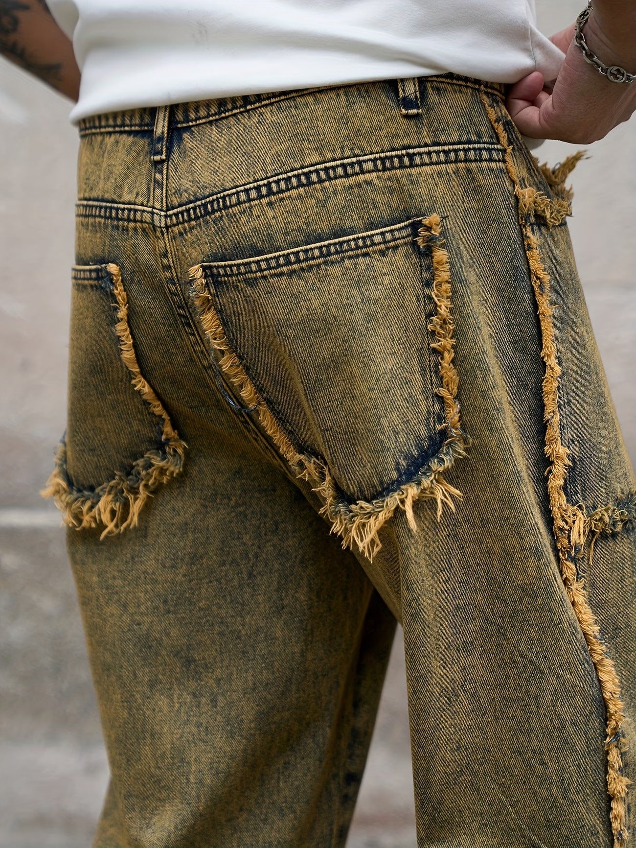 Men’s Layered Patchwork Pants