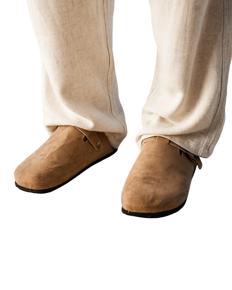 Men's Buckle Detail Clog Loafers
