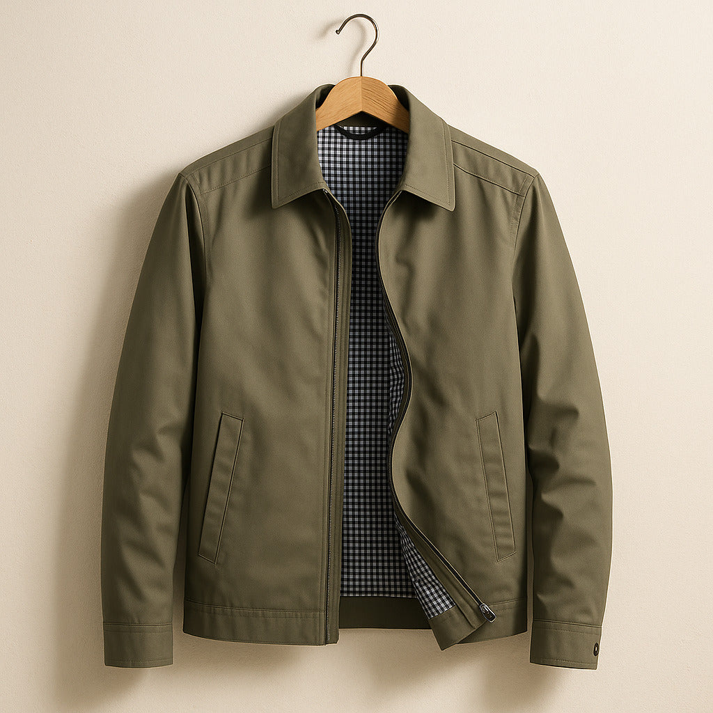 Men's Check Lined Zip Jacket