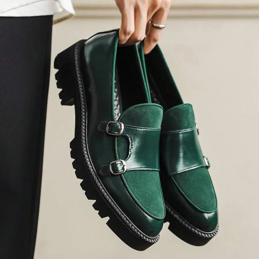 Men's Chunky Sole Buckle Loafers