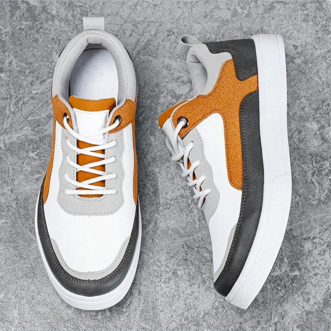 Men's Contrast Panel Lace-Up Sneakers