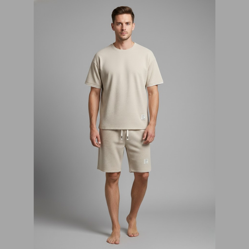 Men's Crew Neck Shorts Set