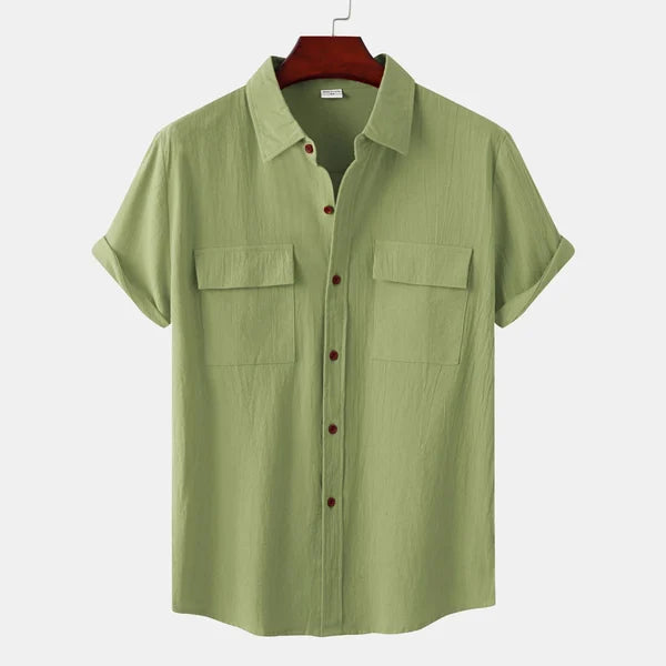 Men's Dual Pocket Collar Shirt