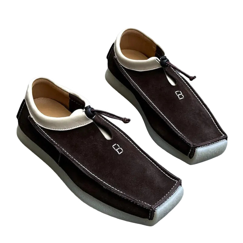 Men's Front Tie Slip-On Loafers