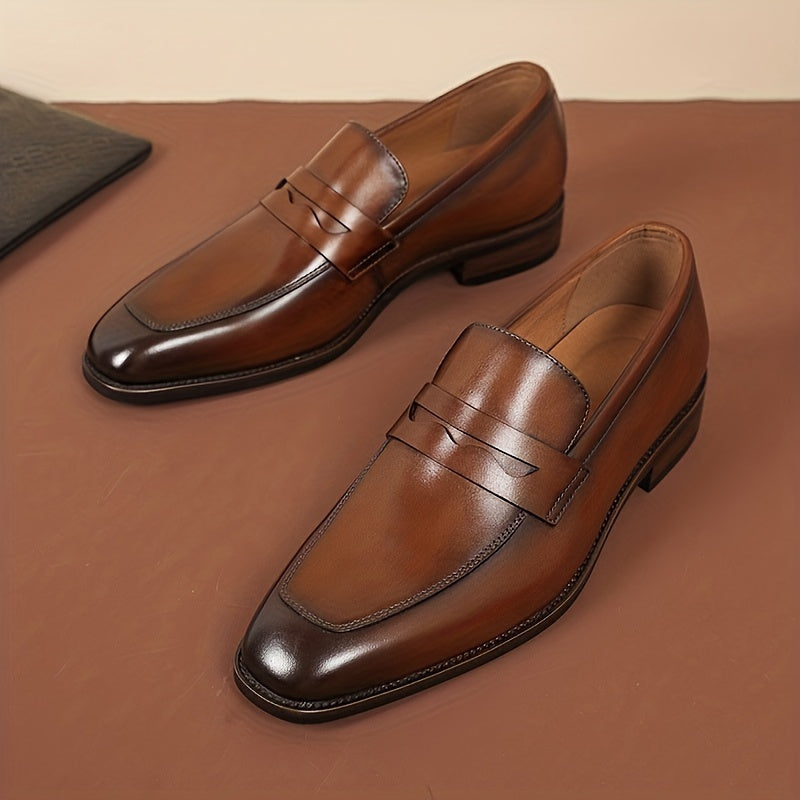 Men's Penny Elongated Toe Loafers