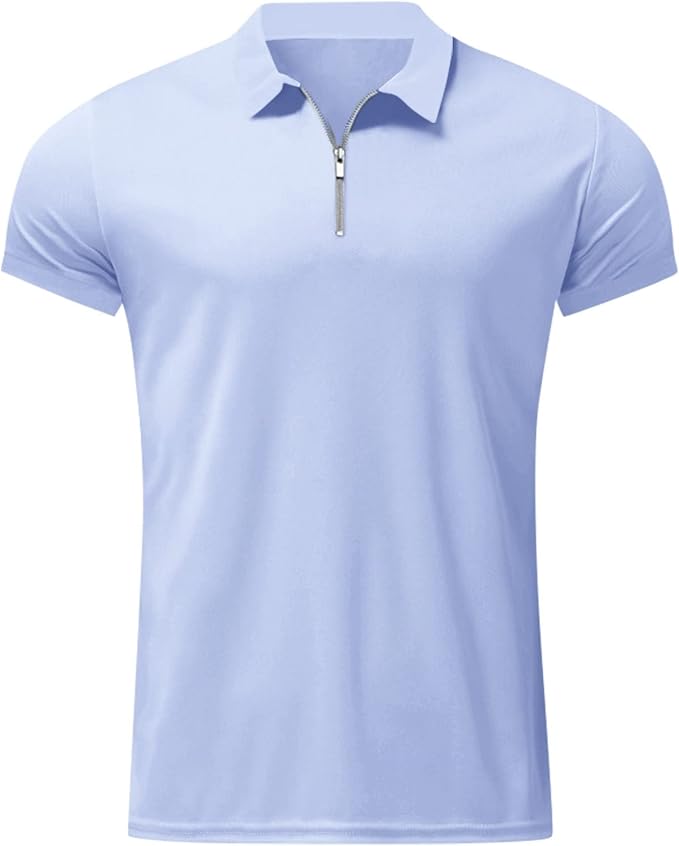 Men's Zip-Neck Polo Shirt