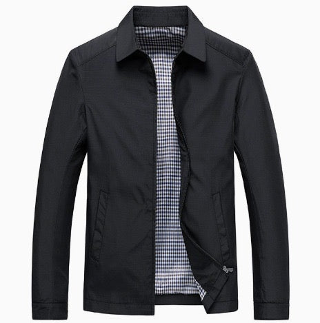 Men's Check Lined Zip Jacket