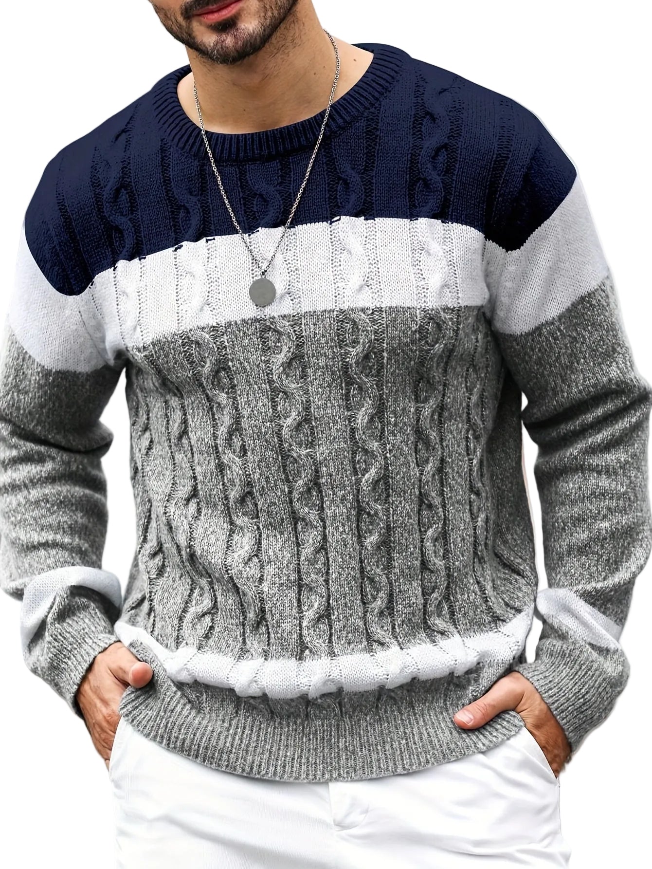 Men’s Cable Pattern Sweater