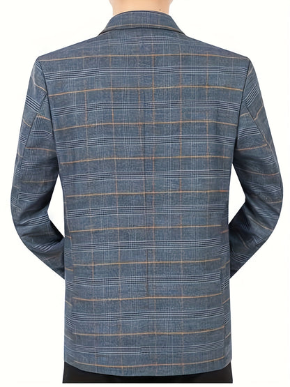 Men’s Check Two-Button Blazer