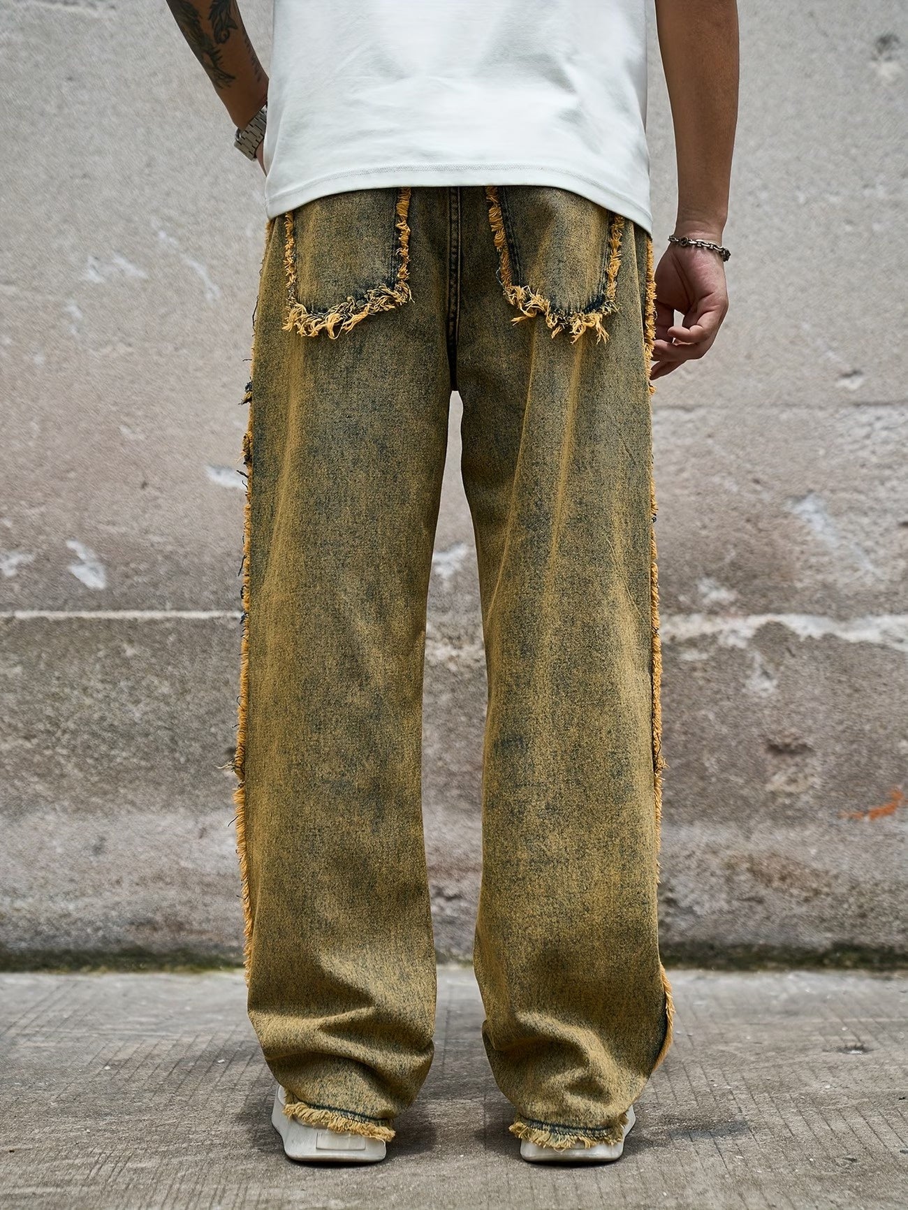 Men’s Layered Patchwork Pants