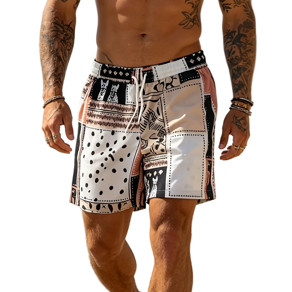 Men’s Patchwork Swim Shorts