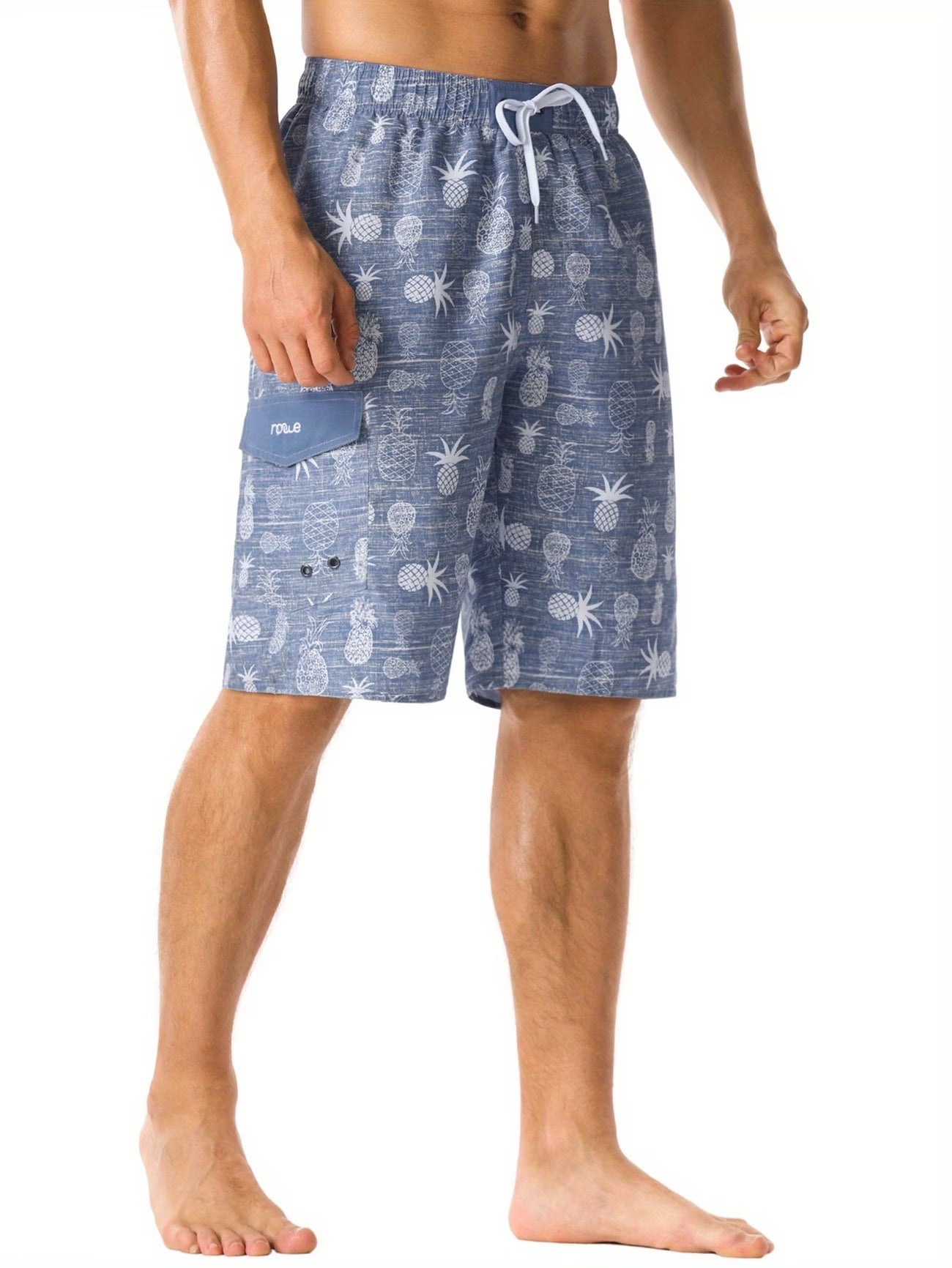 Men’s Pineapple Print Drawstring Shorts