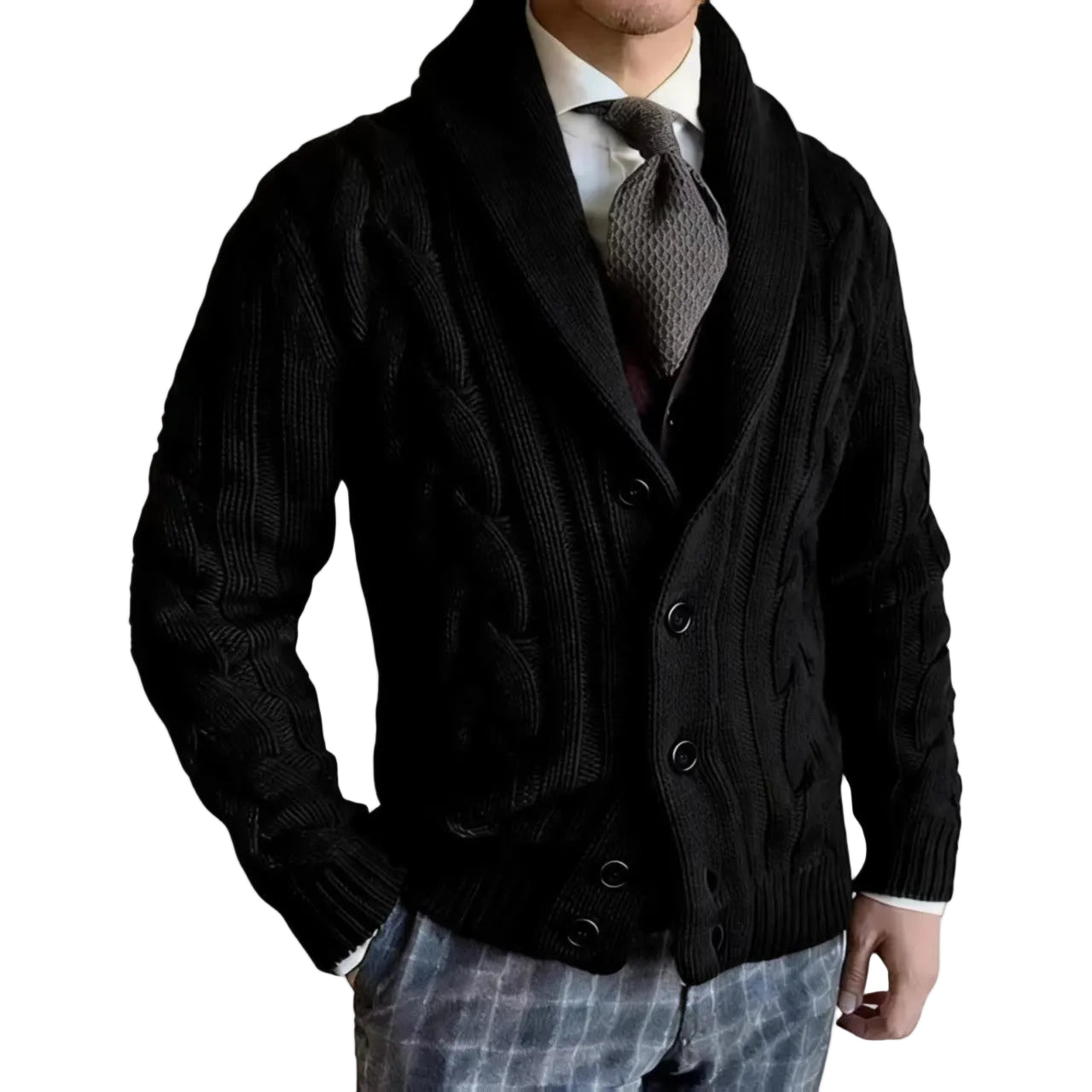 Men’s Shawl Collar Cardigan