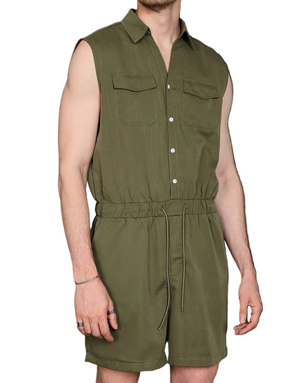 Men’s Sleeveless Short Jumpsuit