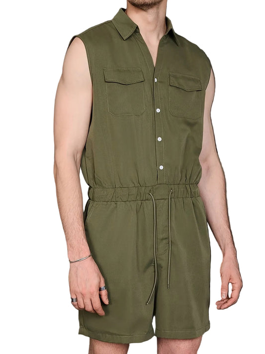 Men’s Sleeveless Short Jumpsuit