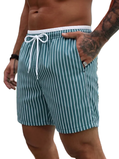 Men’s Striped Swim Shorts