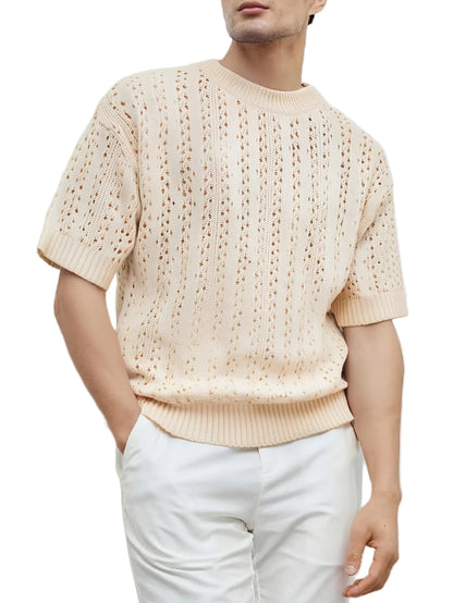 Men’s Textured Knit Short-Sleeve Shirt