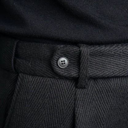 Men's Adjustable Waist Pleated Trousers