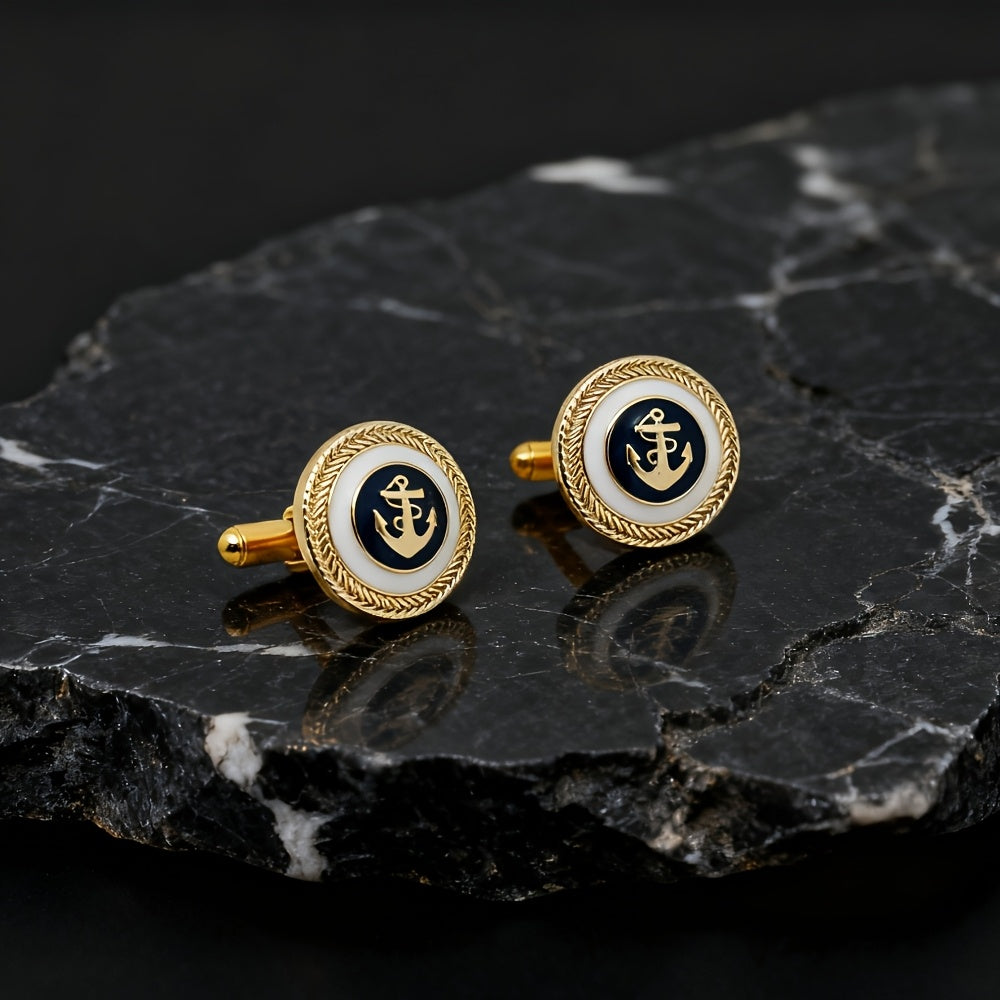 Men's Anchor Detail Cufflinks