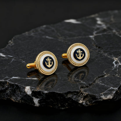 Men's Anchor Detail Cufflinks