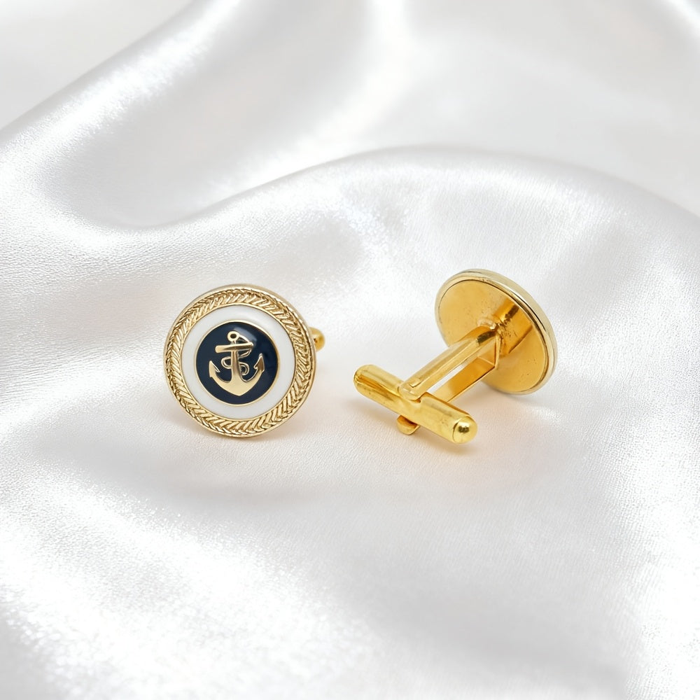 Men's Anchor Detail Cufflinks