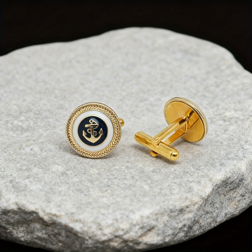Men's Anchor Detail Cufflinks