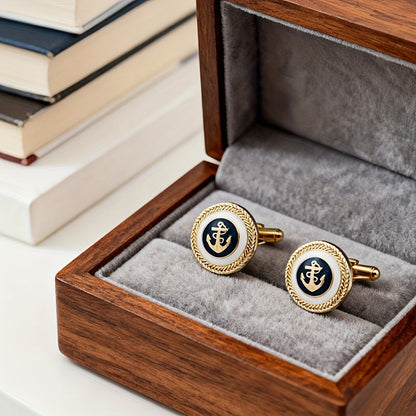 Men's Anchor Detail Cufflinks
