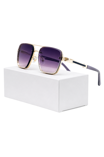 Men's Angular Frame Sunglasses