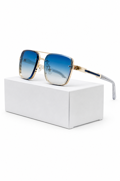 Men's Angular Frame Sunglasses