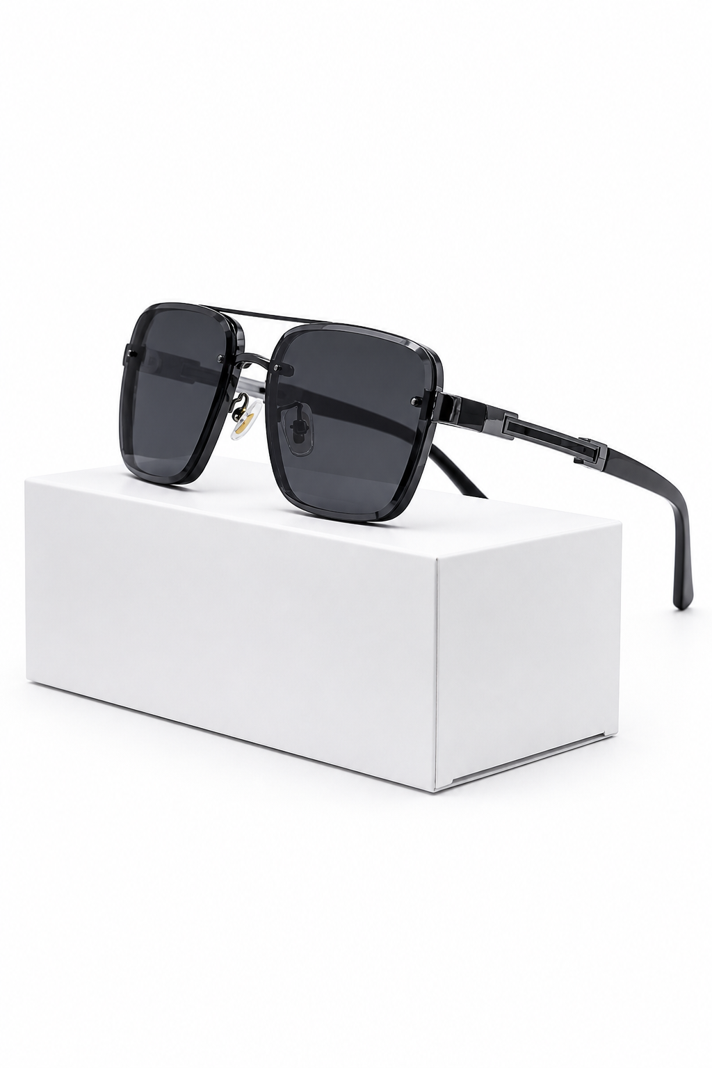Men's Angular Frame Sunglasses