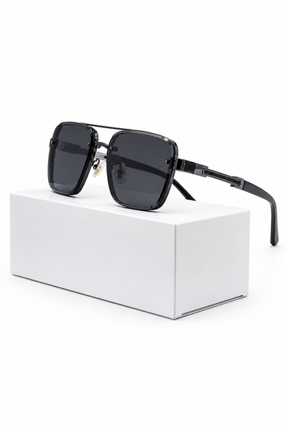 Men's Angular Frame Sunglasses