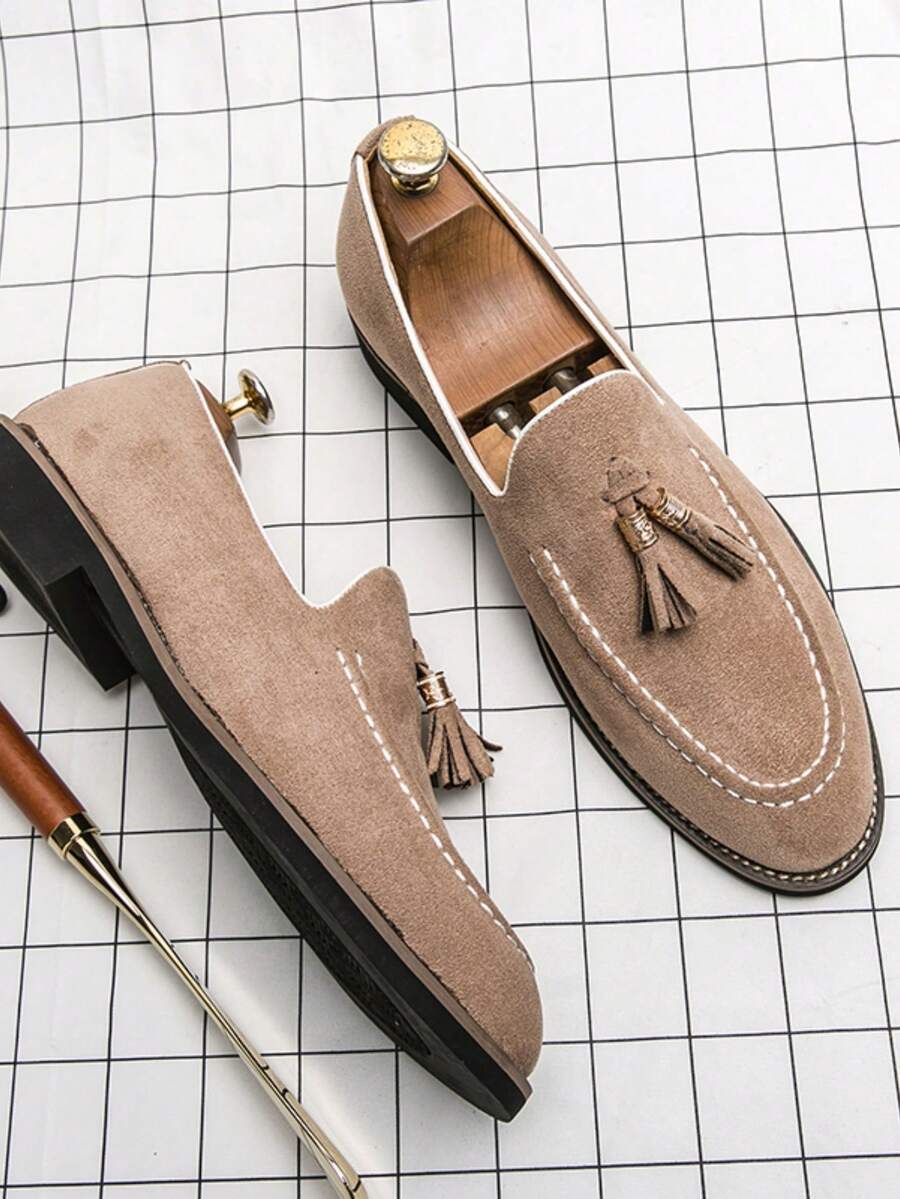 Men's Apron Toe Slip-on Loafers