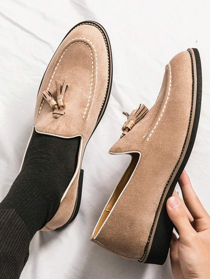 Men's Apron Toe Slip-on Loafers