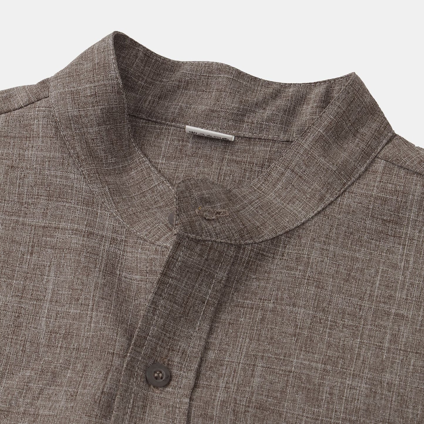 Men's Band Collar Shirt