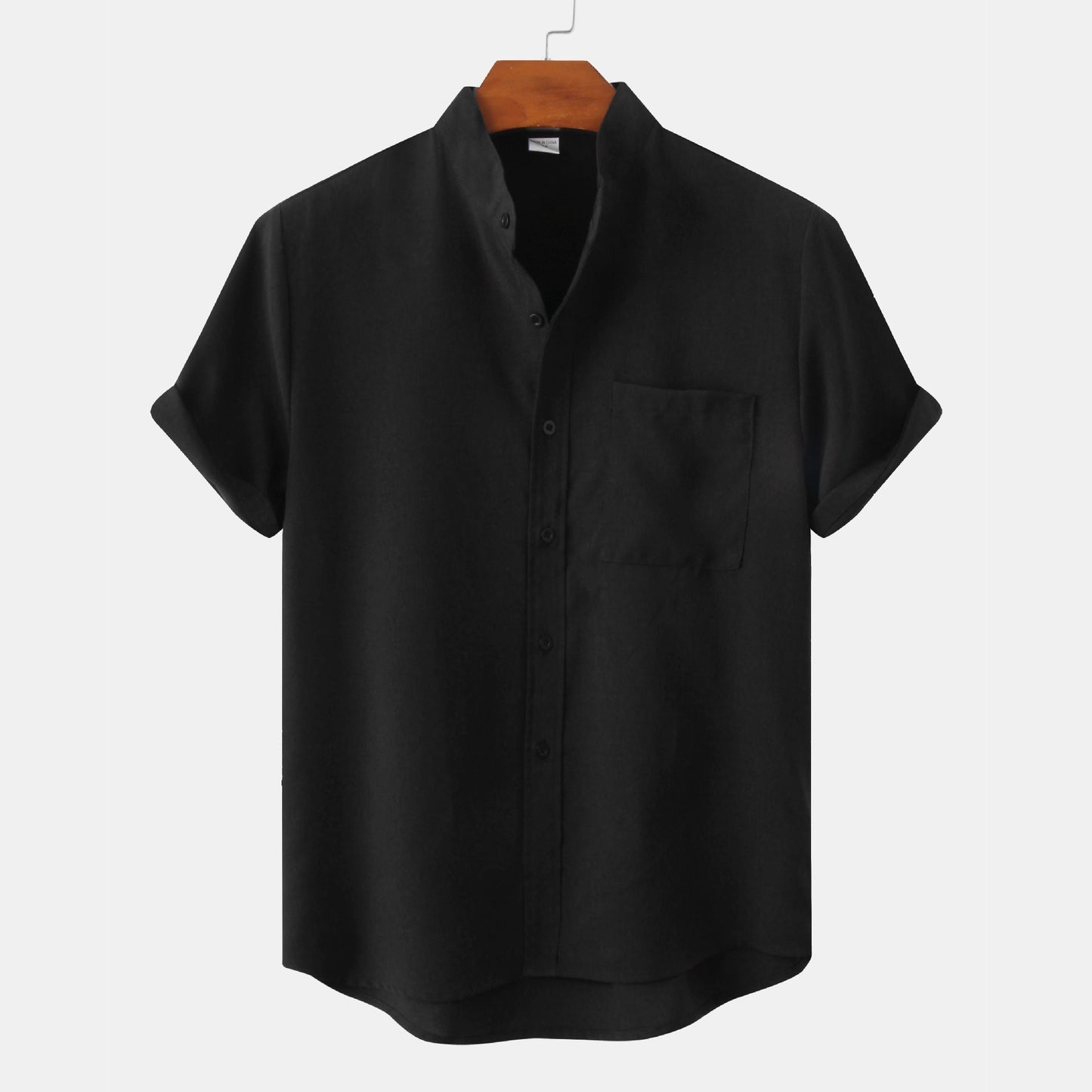 Men's Band Collar Shirt