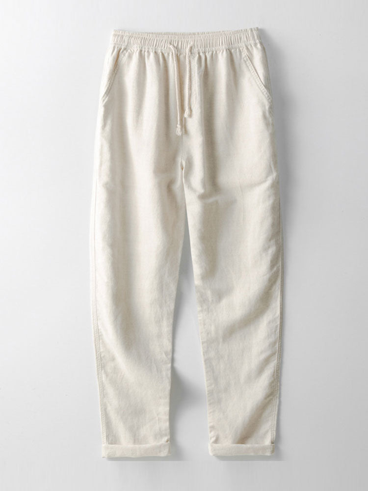 Men's Band Collar Shirt and Trousers Set
