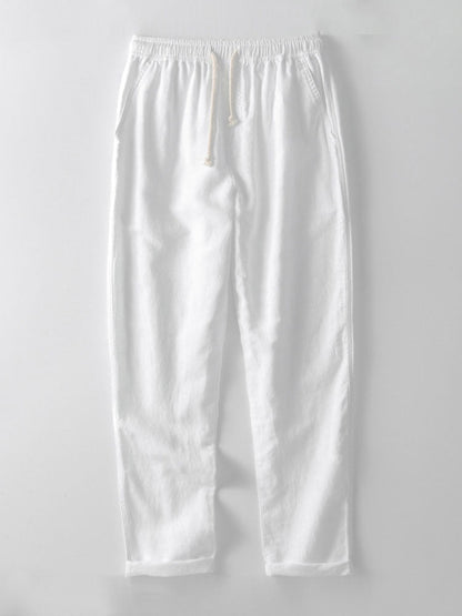 Men's Band Collar Shirt and Trousers Set