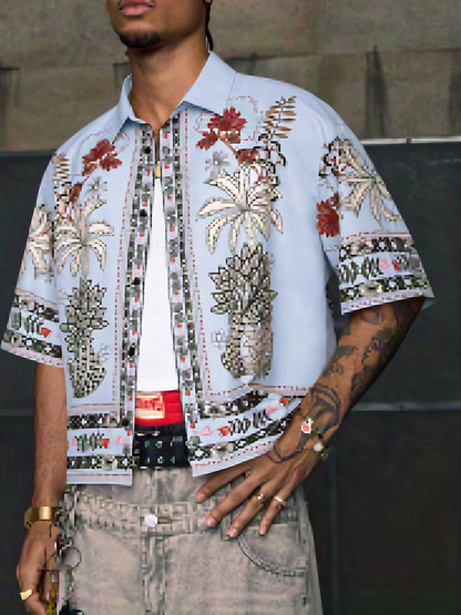 Men's Botanical Print Shirt