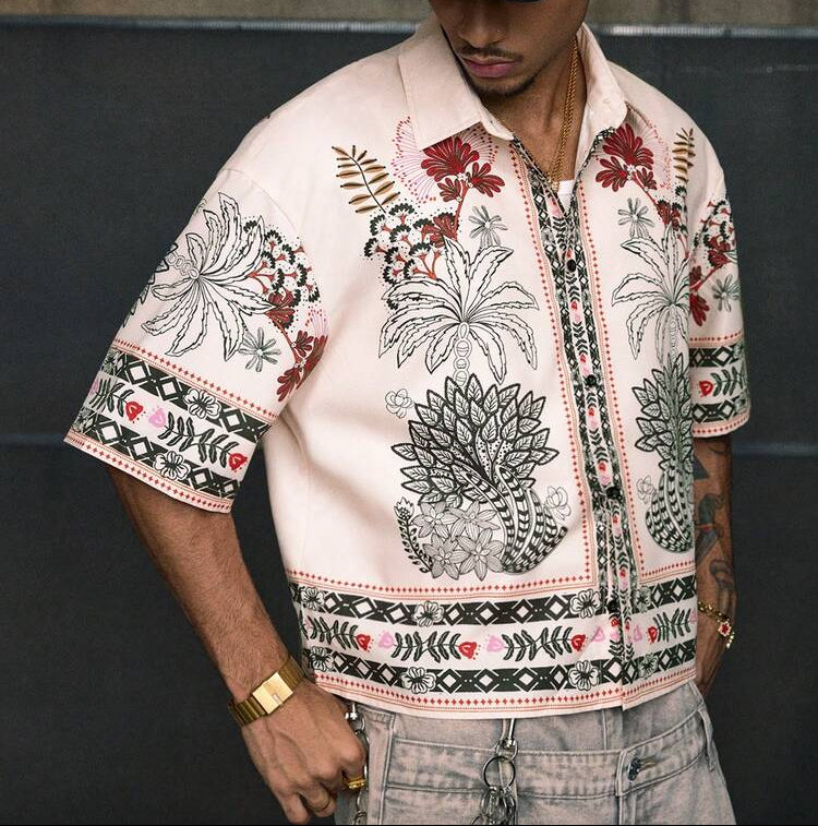Men's Botanical Print Shirt