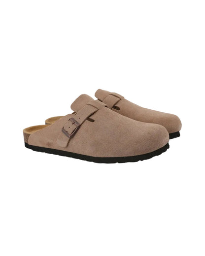 Men's Buckle Detail Clog Loafers