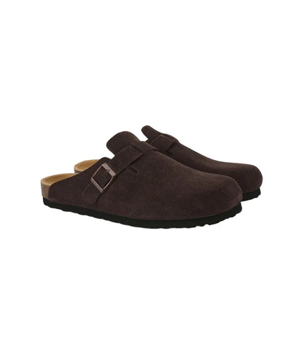 Men's Buckle Detail Clog Loafers
