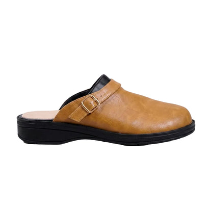 Men's Buckle Strap Slip-On Mules