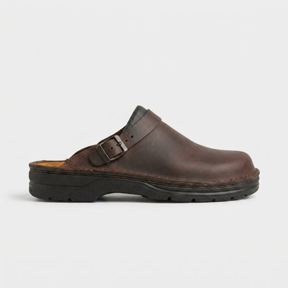 Men's Buckle Strap Slip-On Mules