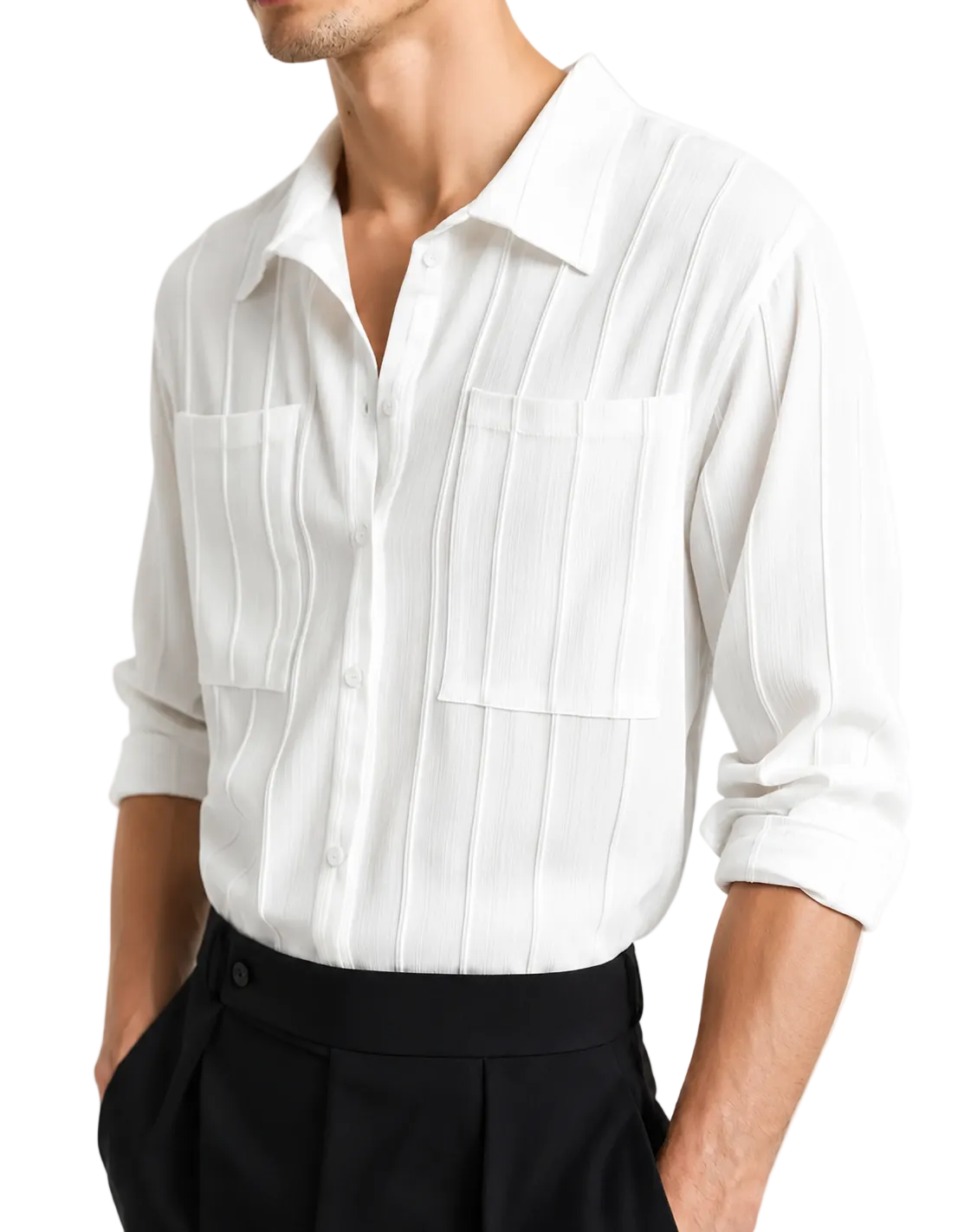 Men's Button Front Pocket Shirt