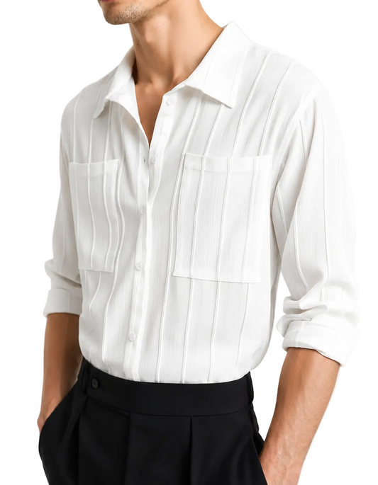 Men's Button Front Pocket Shirt