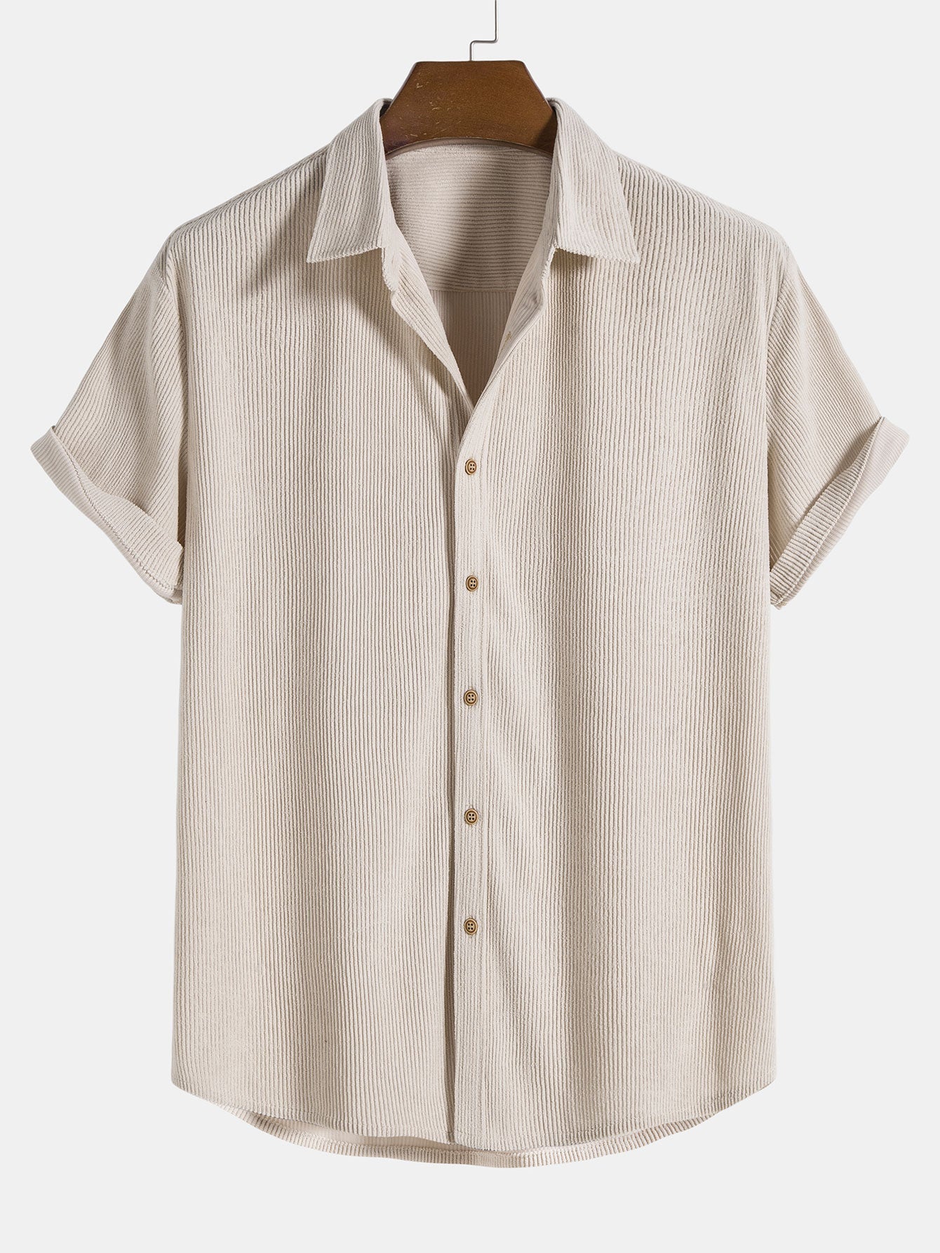 Men's Button Front Shirt and Shorts Set