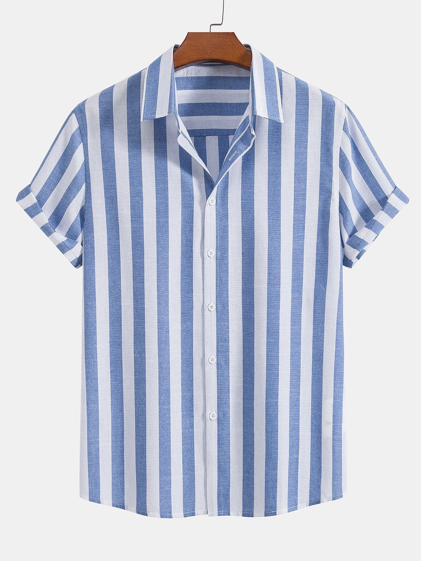 Men's Button Front Shirt and Trousers Set