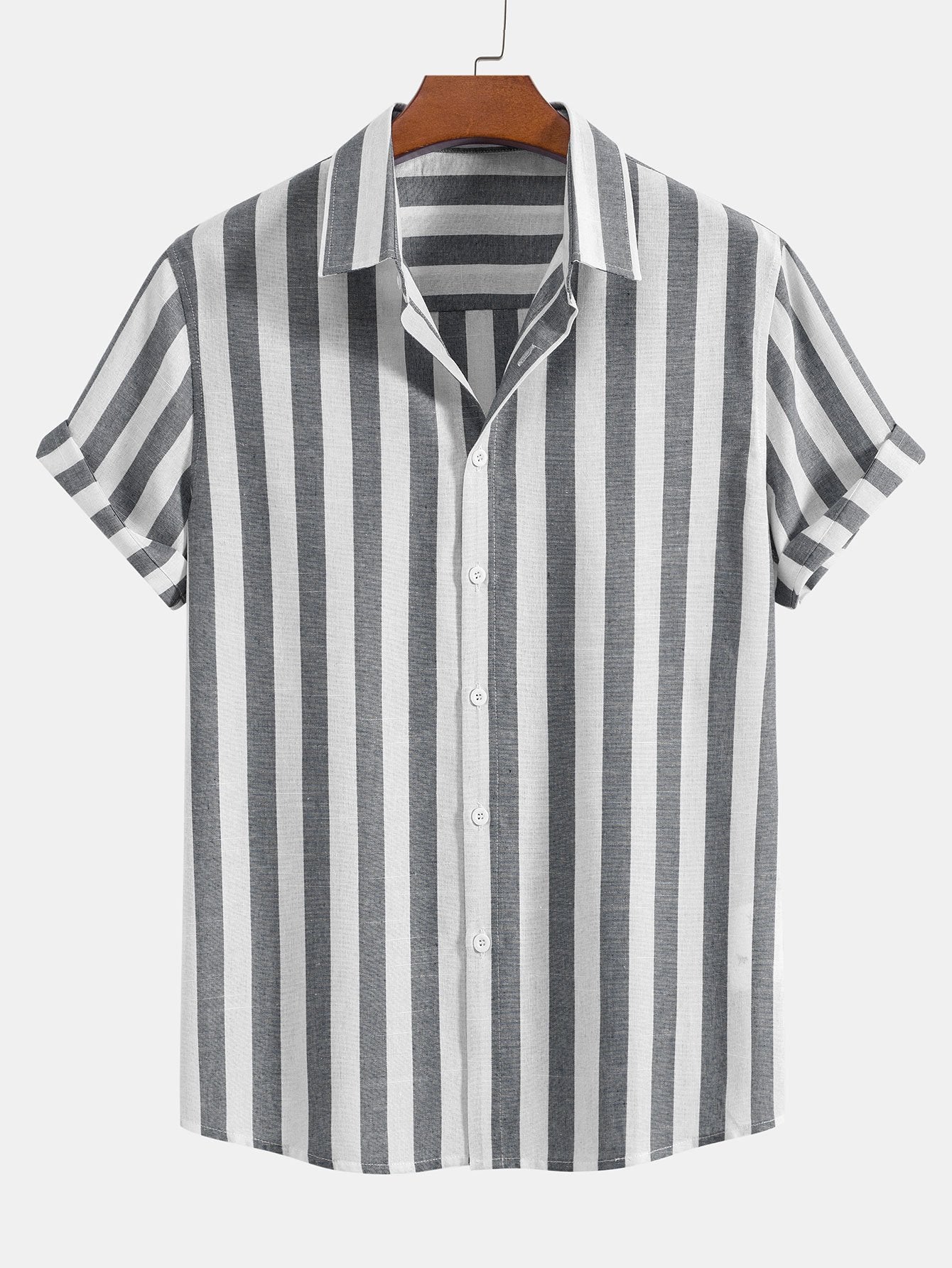 Men's Button Front Shirt and Trousers Set