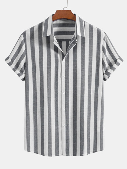 Men's Button Front Shirt and Trousers Set